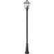 Talbot 9 Light 114 inch Black Outdoor Post Mounted Fixture