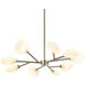 Peony 9 Light 35.13 inch Champagne Gold Pendant Ceiling Light