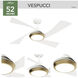 Vespucci 52 inch Fresh White Outdoor Ceiling Fan