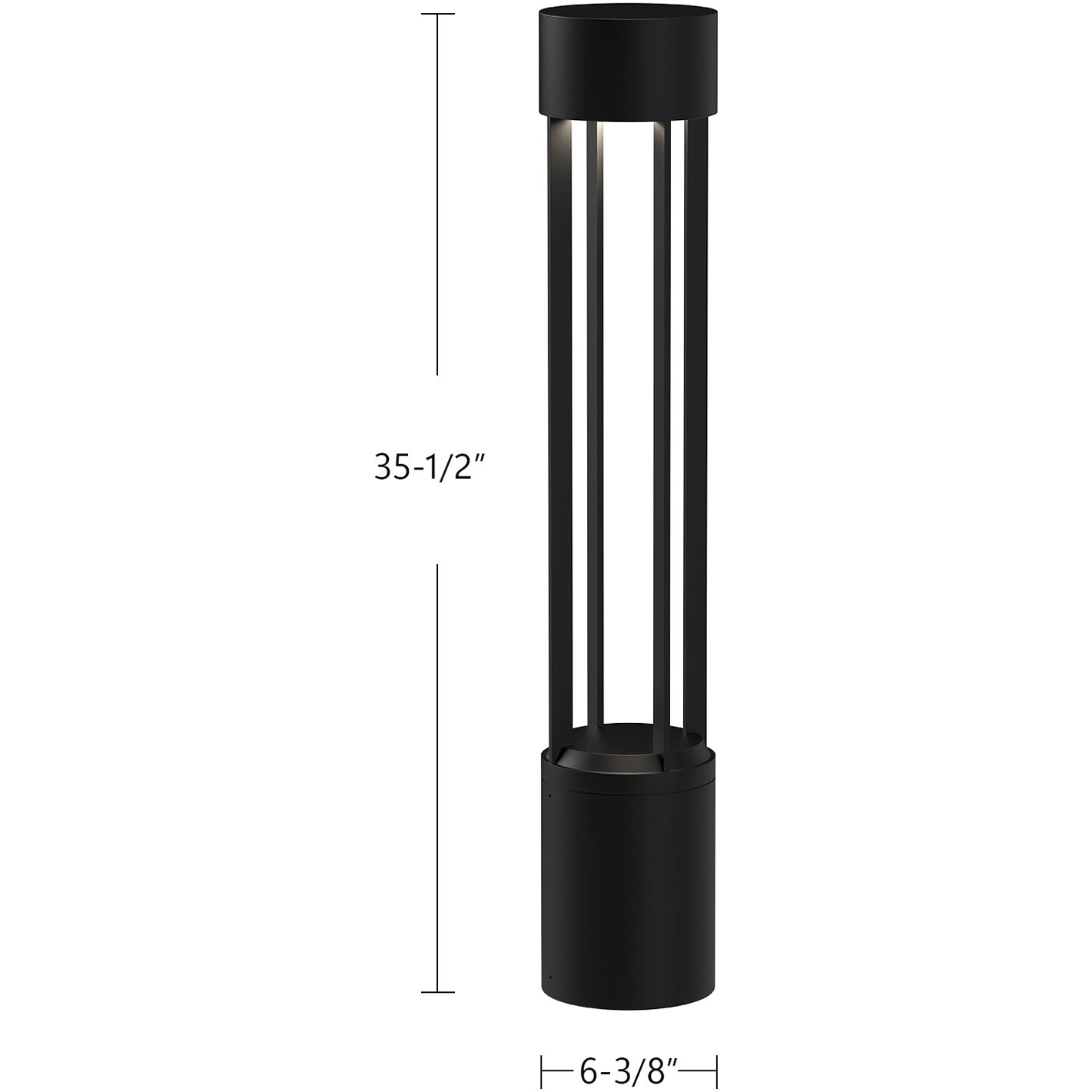 Knox 120-277V 24.00 watt Black Exterior Bollard