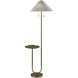 Uma 63 inch 100 watt Antique Brass Shelf Floor Lamp Portable Light
