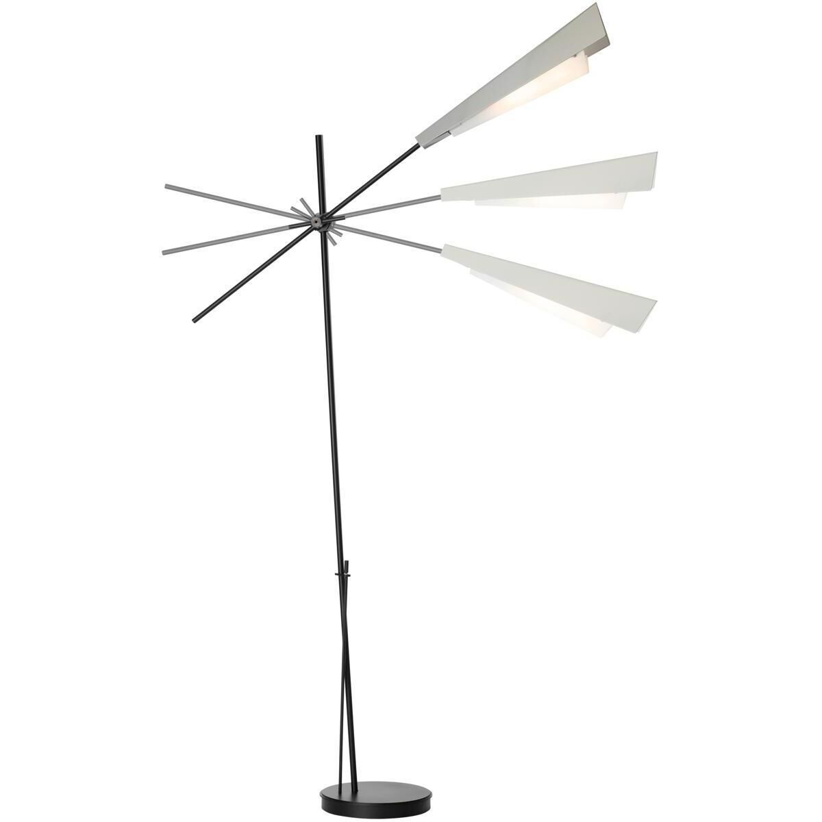 Vertex 83.1 inch 60 watt Black and Sterling Floor Lamp Portable Light in Black/Sterling