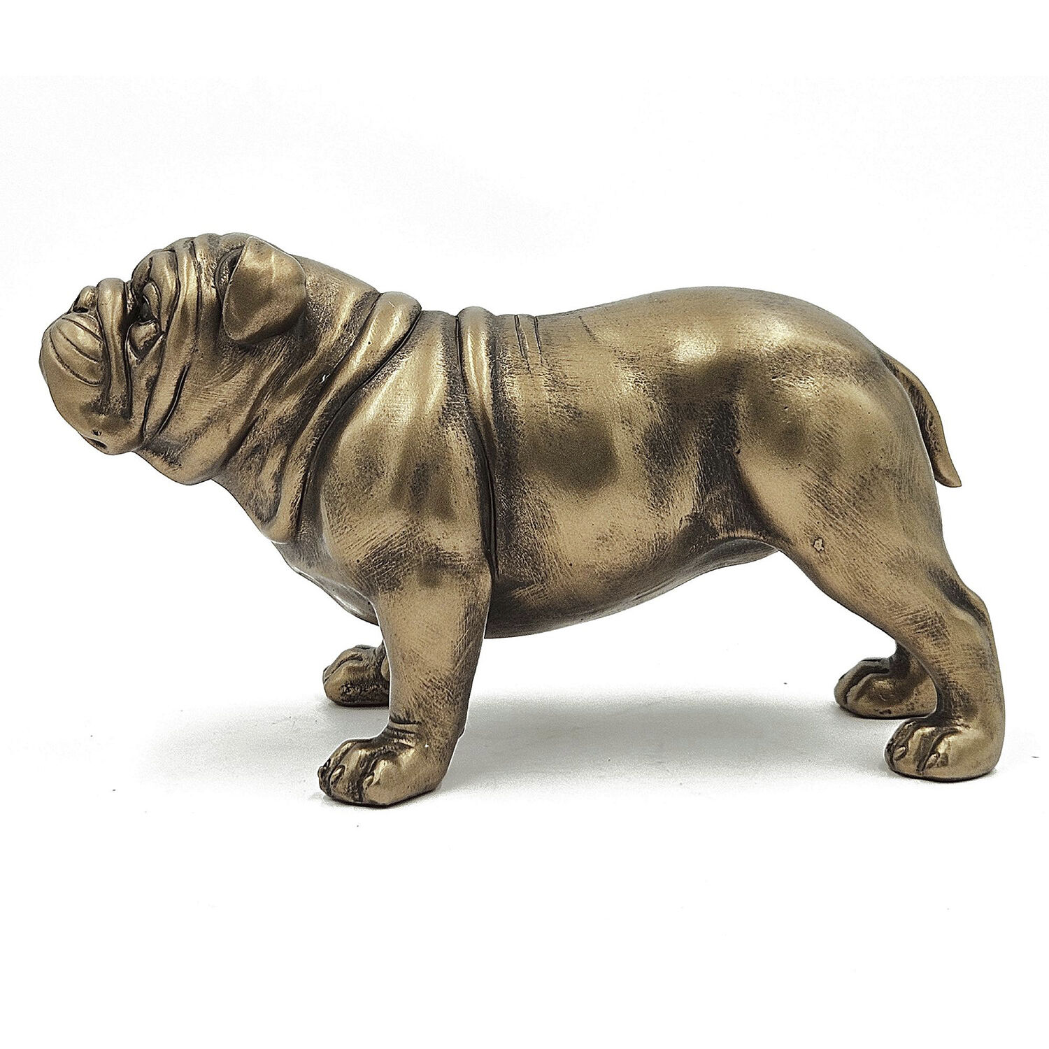 Lifelike French Bulldog Copper Figurine