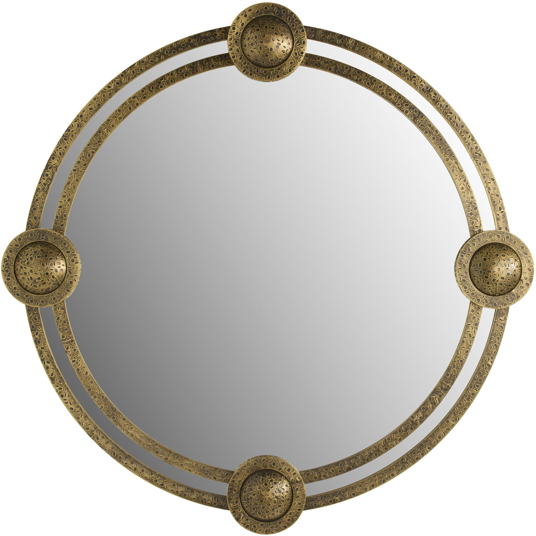 Lisbon Antique Brass Mirror
