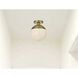 Eclipse 1 Light 10 inch Satin Gold Flush Mount Ceiling Light