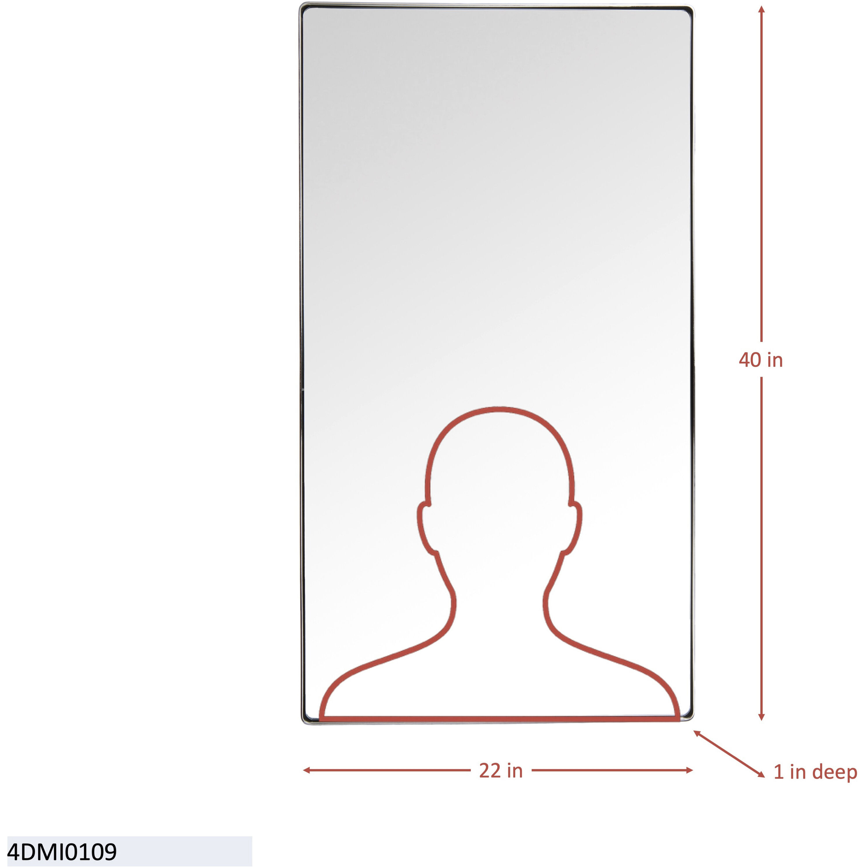 Kye 40 X 22 inch Polished Nickel Wall Mirror, Varaluz Casa