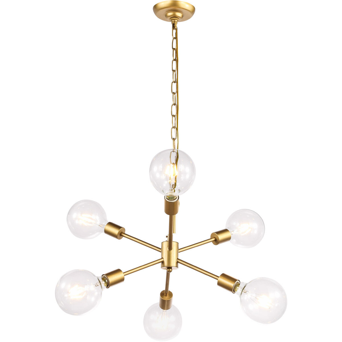 Nolan 6 Light 16 inch Brass Pendant Ceiling Light