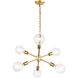 Nolan 6 Light 16 inch Brass Pendant Ceiling Light