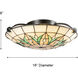 Portica 1 Light 16 inch Bronze Tiffany Flush Mount Ceiling Light