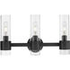 Downtown Urban Arden 3 Light 19 inch Matte Black Bath Vanity Light Wall Light