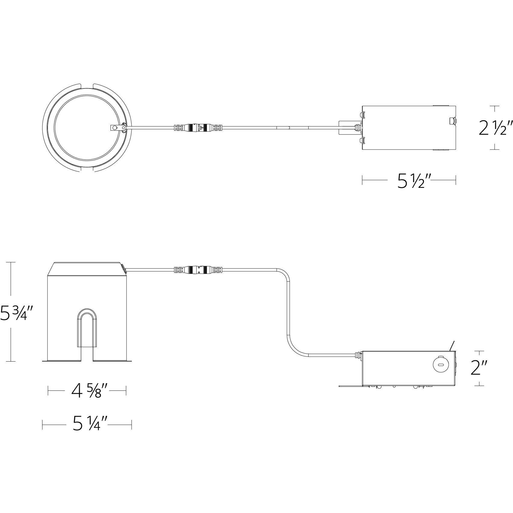 FQ Integrated LED Galvanized Steel Recessed Housing, 4" Housing