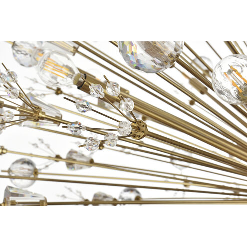 Vera 90 Light 50 inch Satin Gold Chandelier Ceiling Light