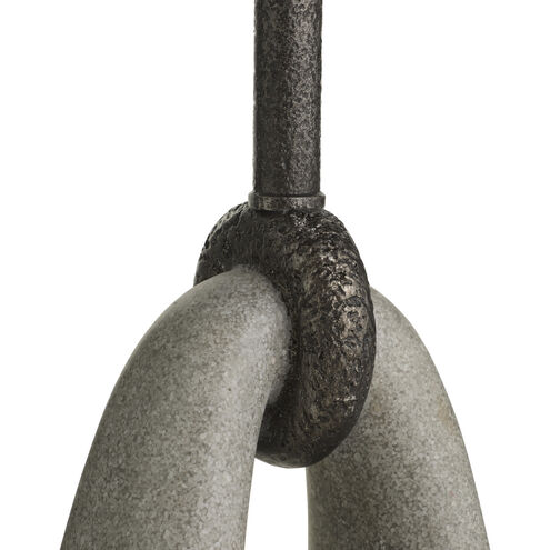 Miles 12 inch Vintage Bronze and Graphite Accent Table