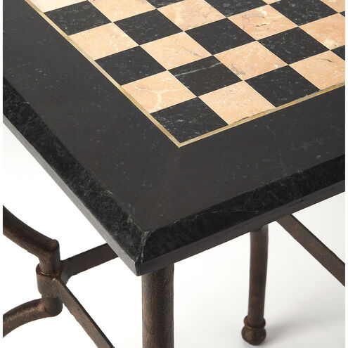 Frankie Fossil Stone 26 X 18 inch Metalworks Game Table