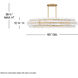 Rene 10 Light 60 inch Distressed Brass Chandelier Ceiling Light