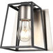 Cape Breton 1 Light Buffed Nickel and Graphite Sconce Wall Light