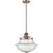 Franklin Restoration Oxford 1 Light 11.75 inch Antique Copper Mini Pendant Ceiling Light in Incandescent, Seedy