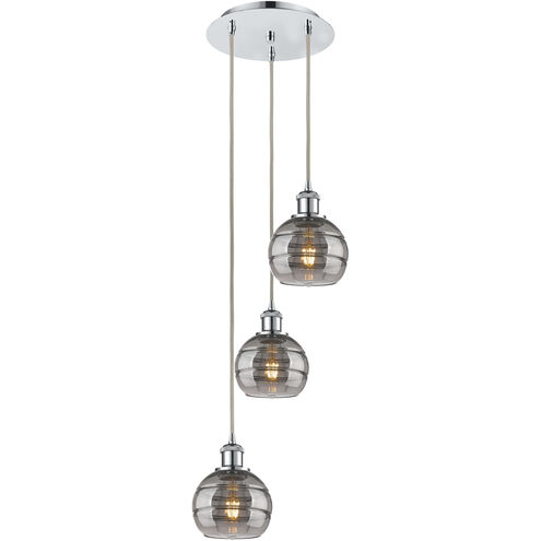 Ballston Rochester 3 Light 12.38 inch Polished Chrome Cord Hung Multi Pendant Ceiling Light