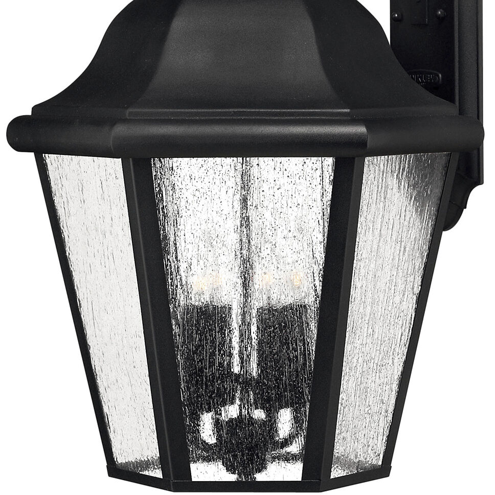 Estate Series Edgewater Outdoor Wall Mount Lantern in Black, Non-LED, Large
