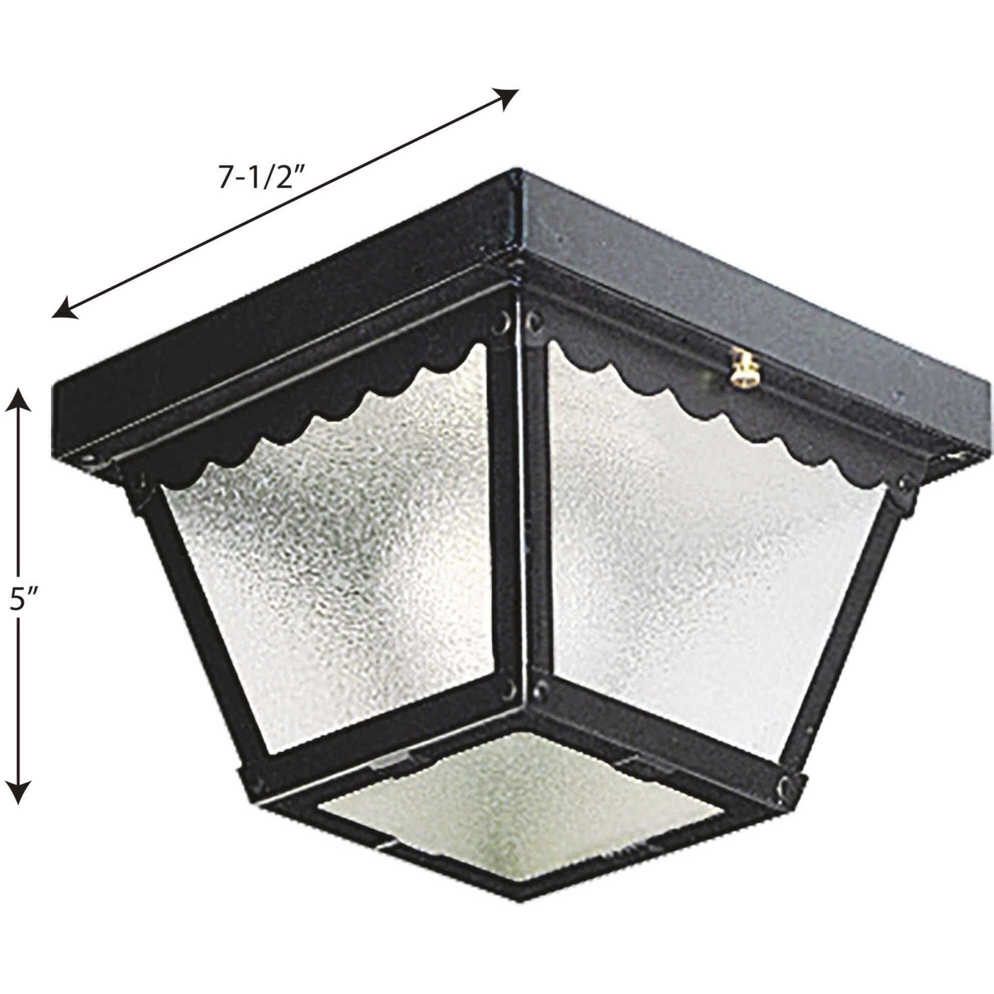 Ceiling Mount 1 Light 7.5 inch Matte Black Outdoor Flush Mount