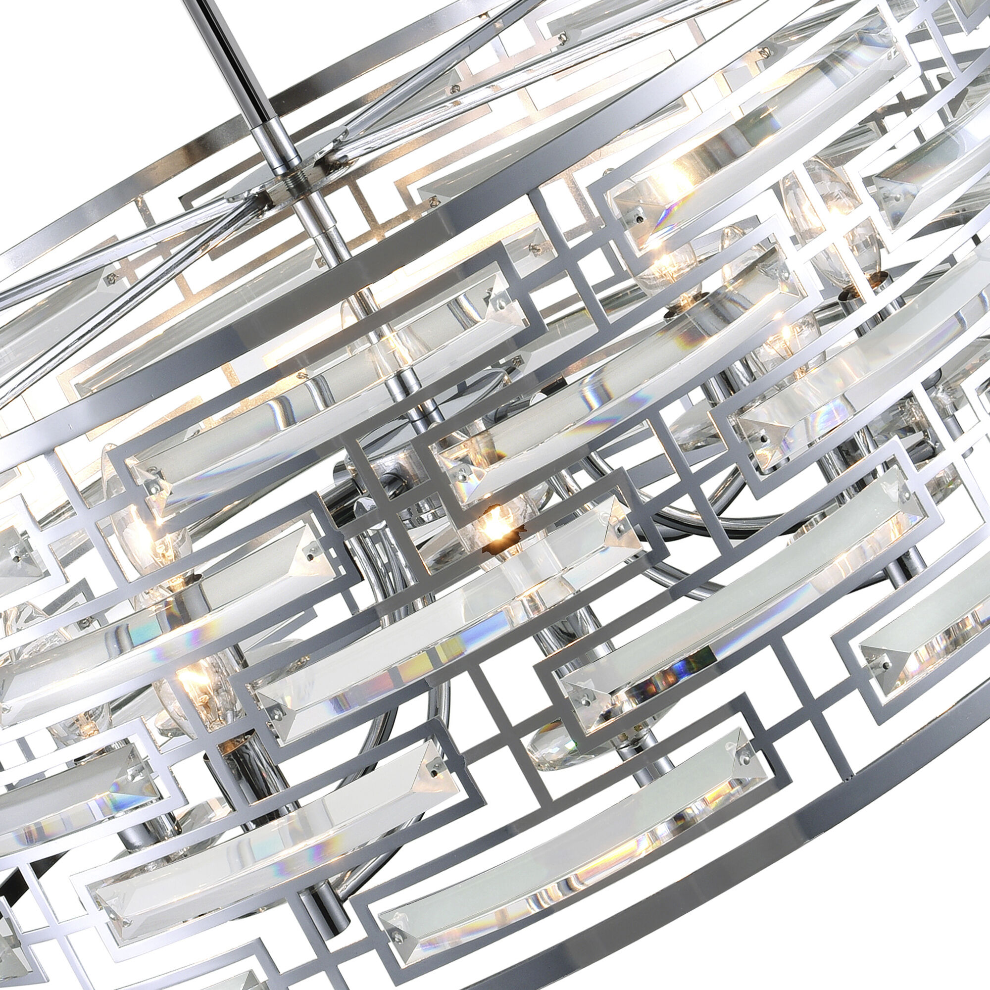Petia 6 Light 20 inch Chrome Drum Shade Chandelier Ceiling Light