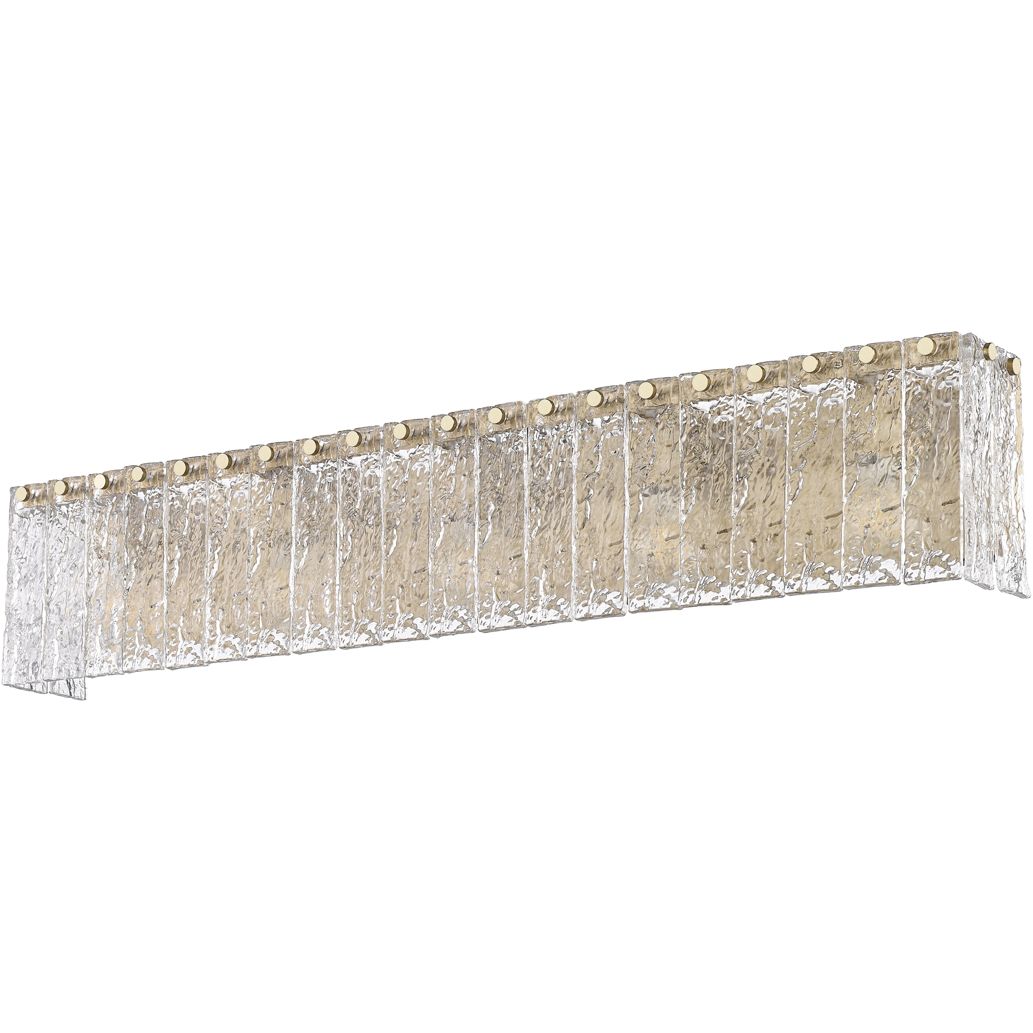 Glacier 5 Light 36.75 inch Modern Gold Vanity Wall Light