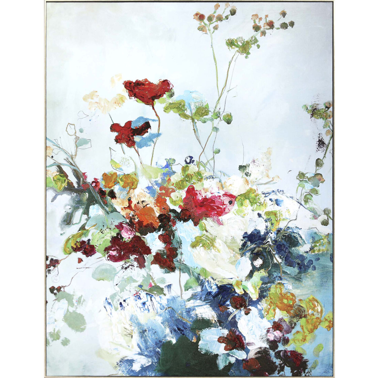 Florals Multi and Red and Green and Blue Framed Art
