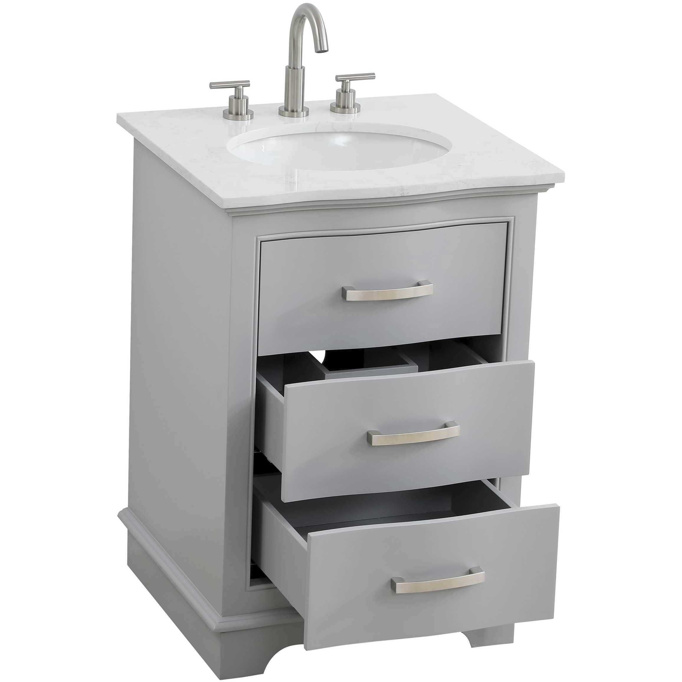 Knox 24 X 34 inch Grey Bathroom Vanity Cabinet