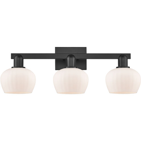 Arcadia Fenton 3 Light 25.5 inch Matte Black Bath Vanity Light Wall Light