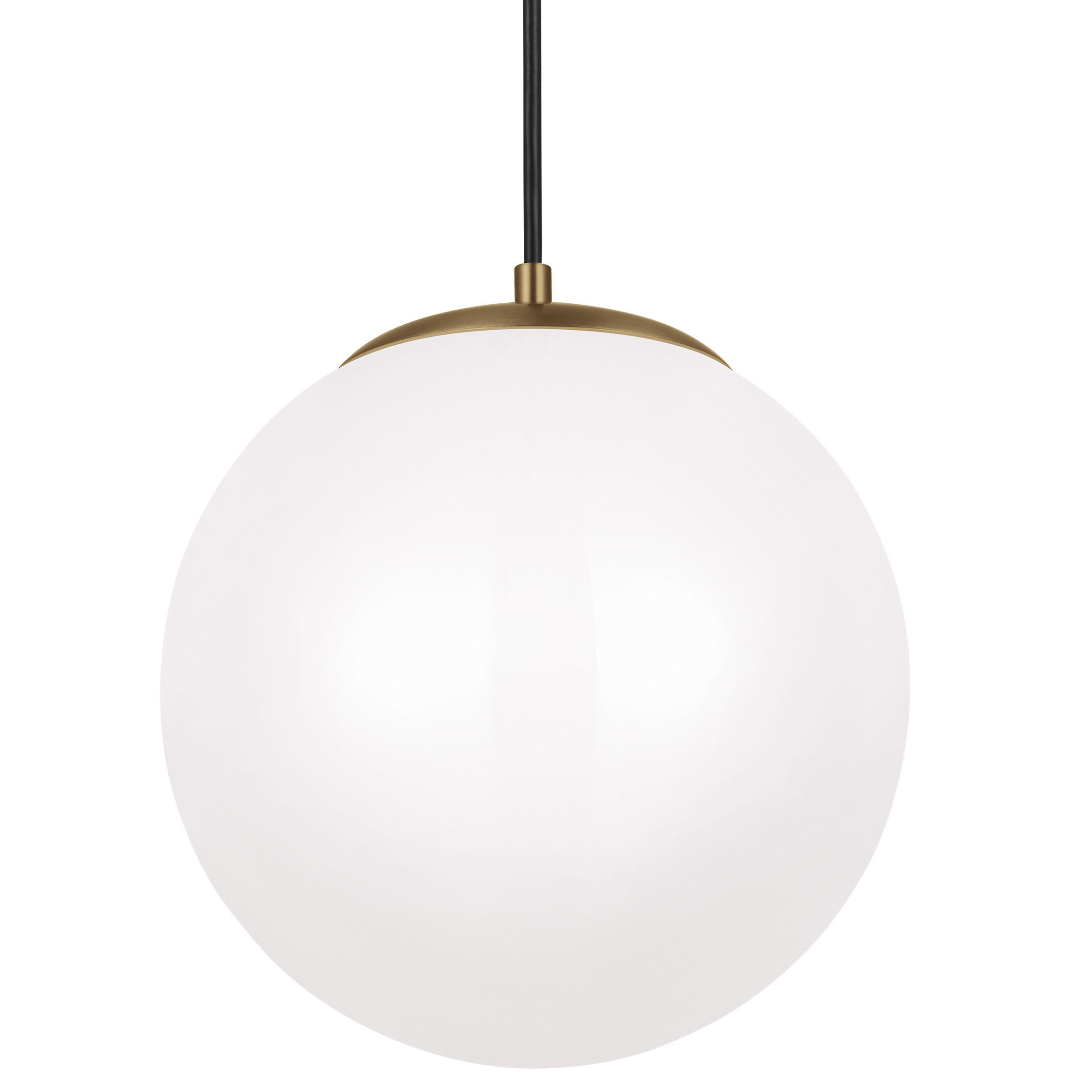 Leo - Hanging Globe Pendant Ceiling Light in Satin Brass