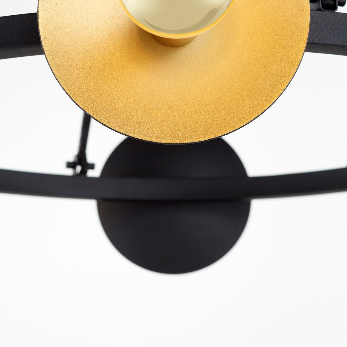 Artemis 8 Light 32 inch Noir and Gold Leaf Chandelier Ceiling Light