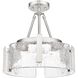 Aenon 3 Light 16.5 inch Pewter Semi-Flush Mount Ceiling Light
