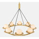 Olenne 8 Light 42 inch Legacy Brass and Dark Matte Black Pendant Ceiling Light