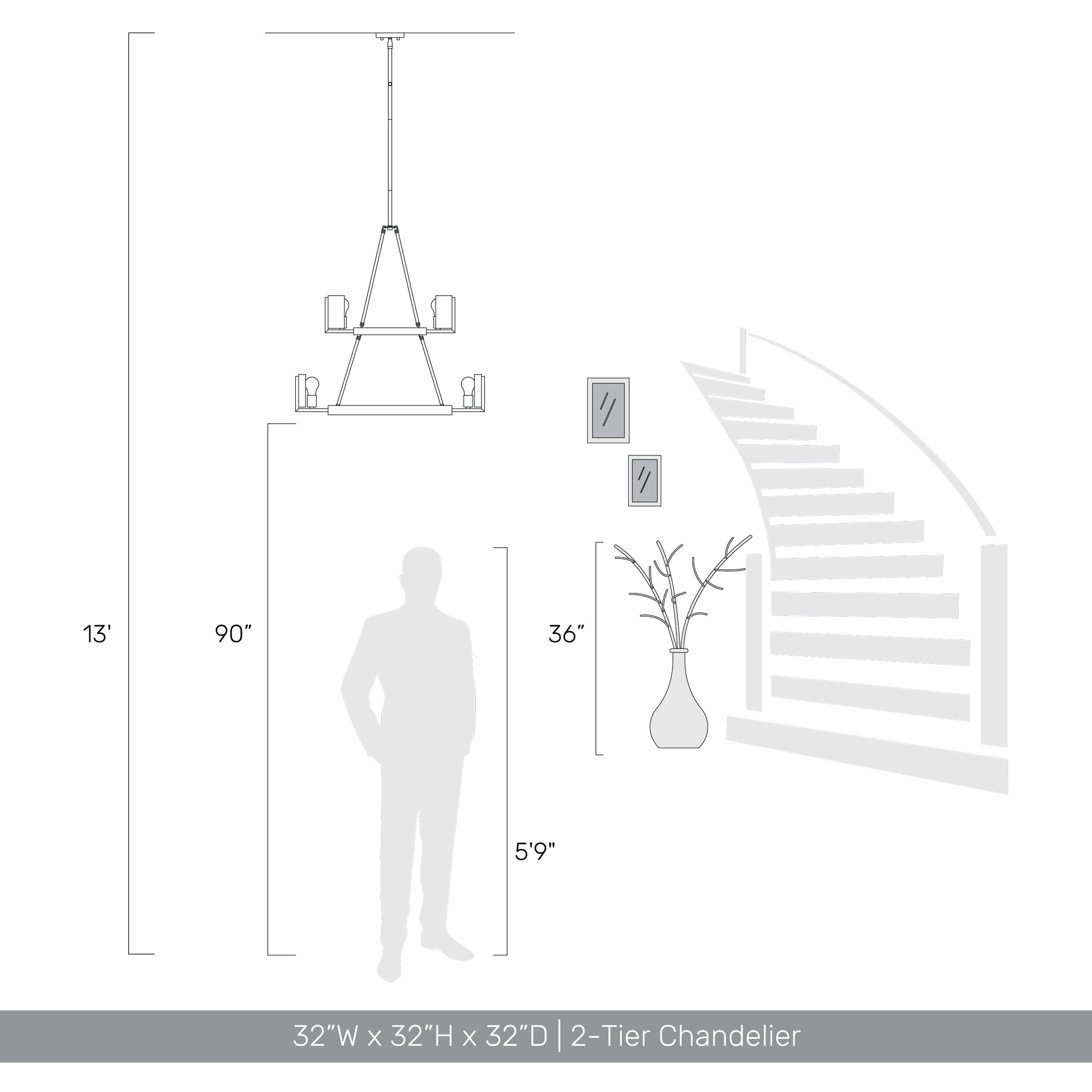 Aenon 12 Light 32 inch Pewter Chandelier Ceiling Light