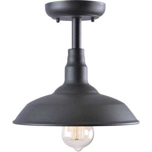 Dale 1 Light 12 inch Sand Black Outdoor Semi Flush Mount, Small