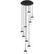 Nuon 9 Light 19.9 inch Black Black Pan Ceiling Light