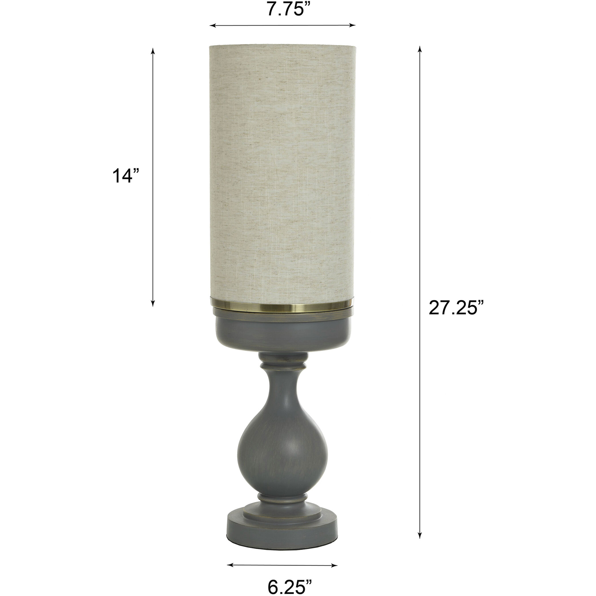 Maverick 27.25 inch 9.00 watt Grey Washed Table Lamp Portable Light