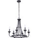 Marlowe 6 Light 24 inch Flat Black Chandelier Ceiling Light