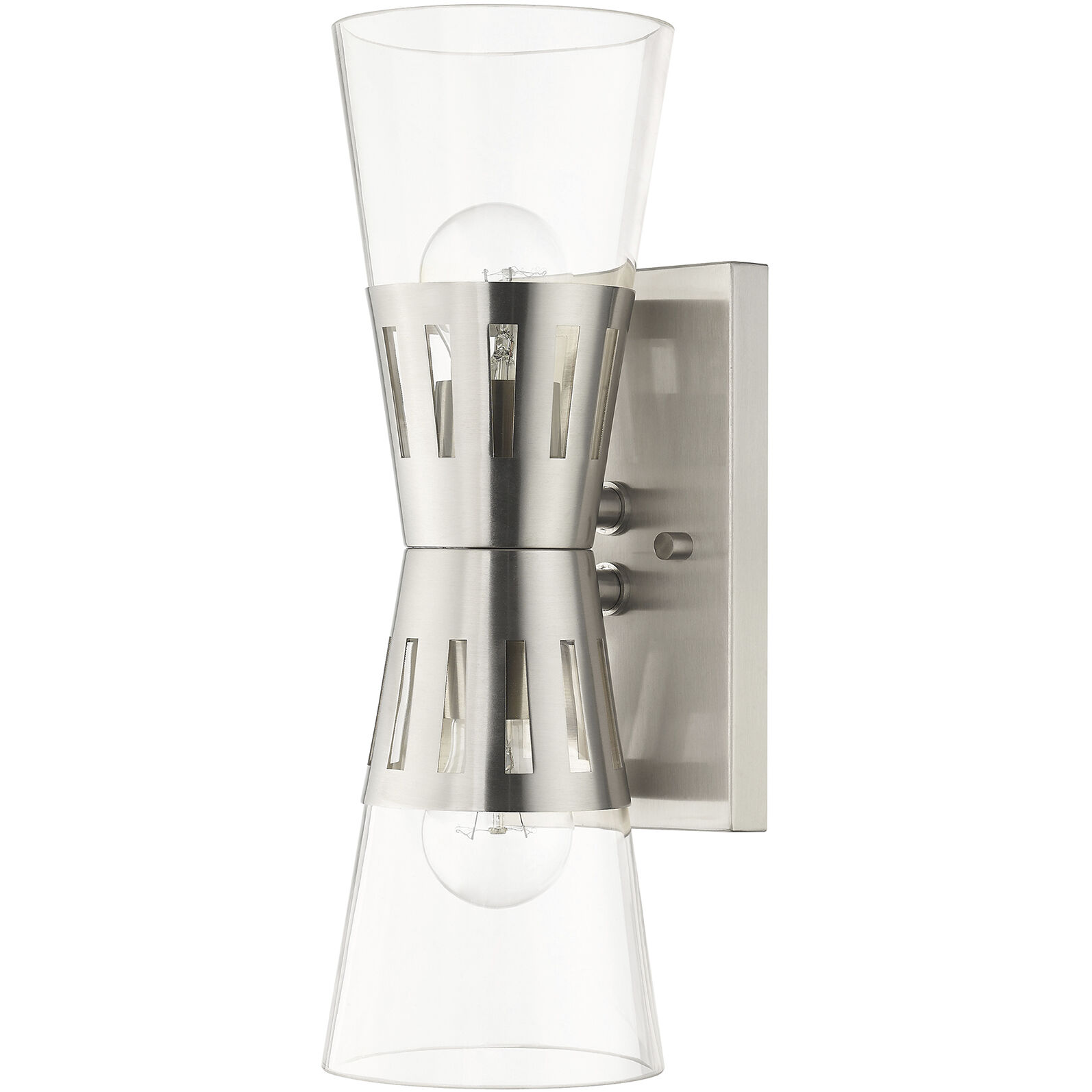 Bennington 2 Light 14.25 inch Brushed Nickel Sconce Wall Light