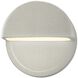 Ambiance LED 8 inch White Crackle ADA Wall Sconce Wall Light, Closed Top Fixture, Dome