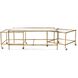 Benoit 46 X 18 inch Antique Gold Coffee Table