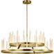 Sean Lavin Sagrada LED 36 inch Hand-Rubbed Antique Brass Two-Tier Chandelier Ceiling Light
