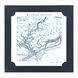 Charleston / Hilton Head / Kiawan Island / Savannah Blue and White Framed Art, Propac