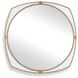 Estella 38.25 X 38.25 inch Warm Antique Gold and White Glass Mirror
