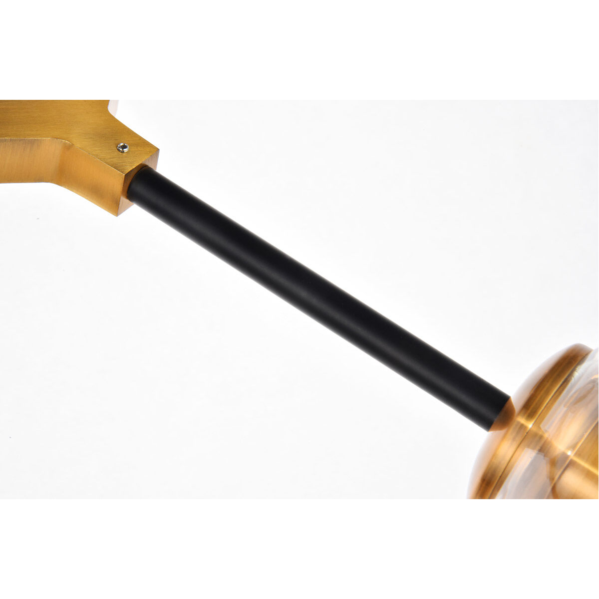 Cavoli 5 Light 43 inch Light Antique Brass and Flat Black Pendant Ceiling Light, Urban Classic