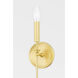 Gates 1 Light 5 inch Aged Brass ADA Wall Sconce Wall Light