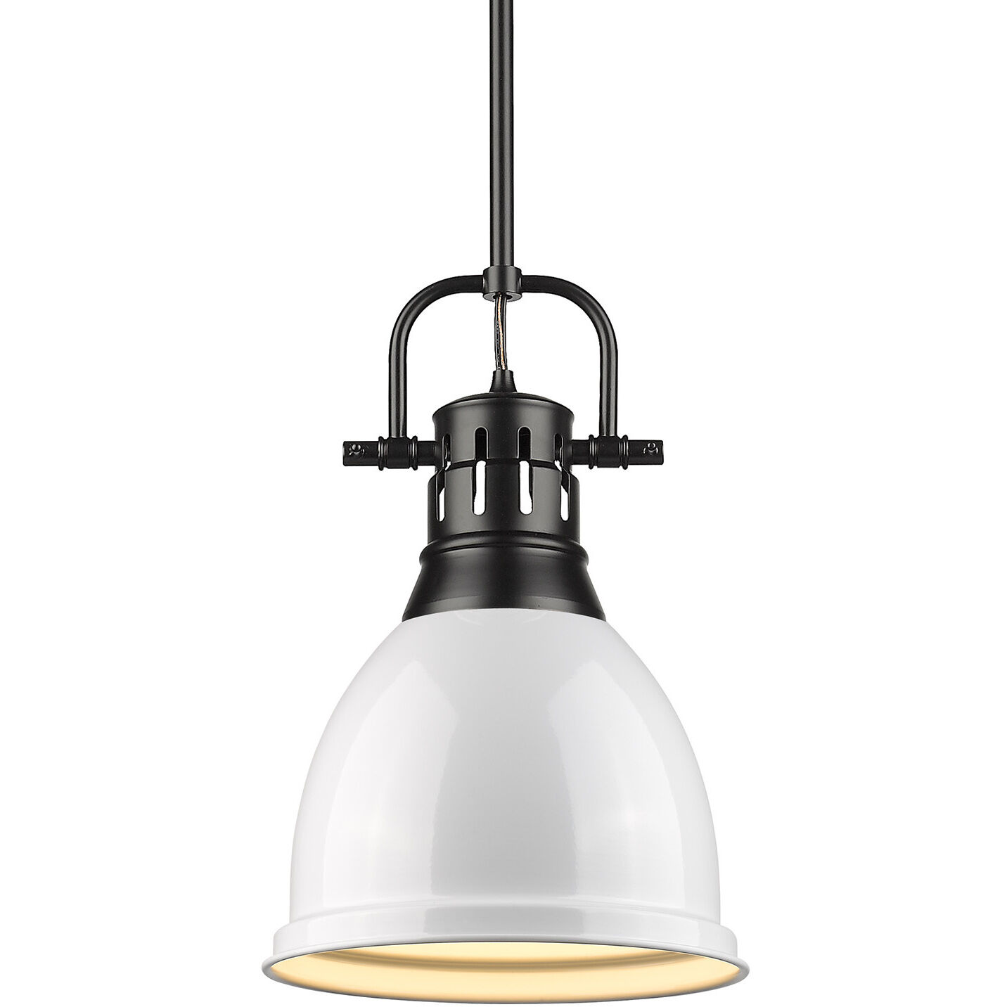 Yep Duncan 1 Light 8.88 inch Matte Black Pendant Ceiling Light in White, Small