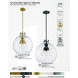 Newton Sphere 3 Light 14 inch Satin Nickel Pendant Ceiling Light in Clear Glass