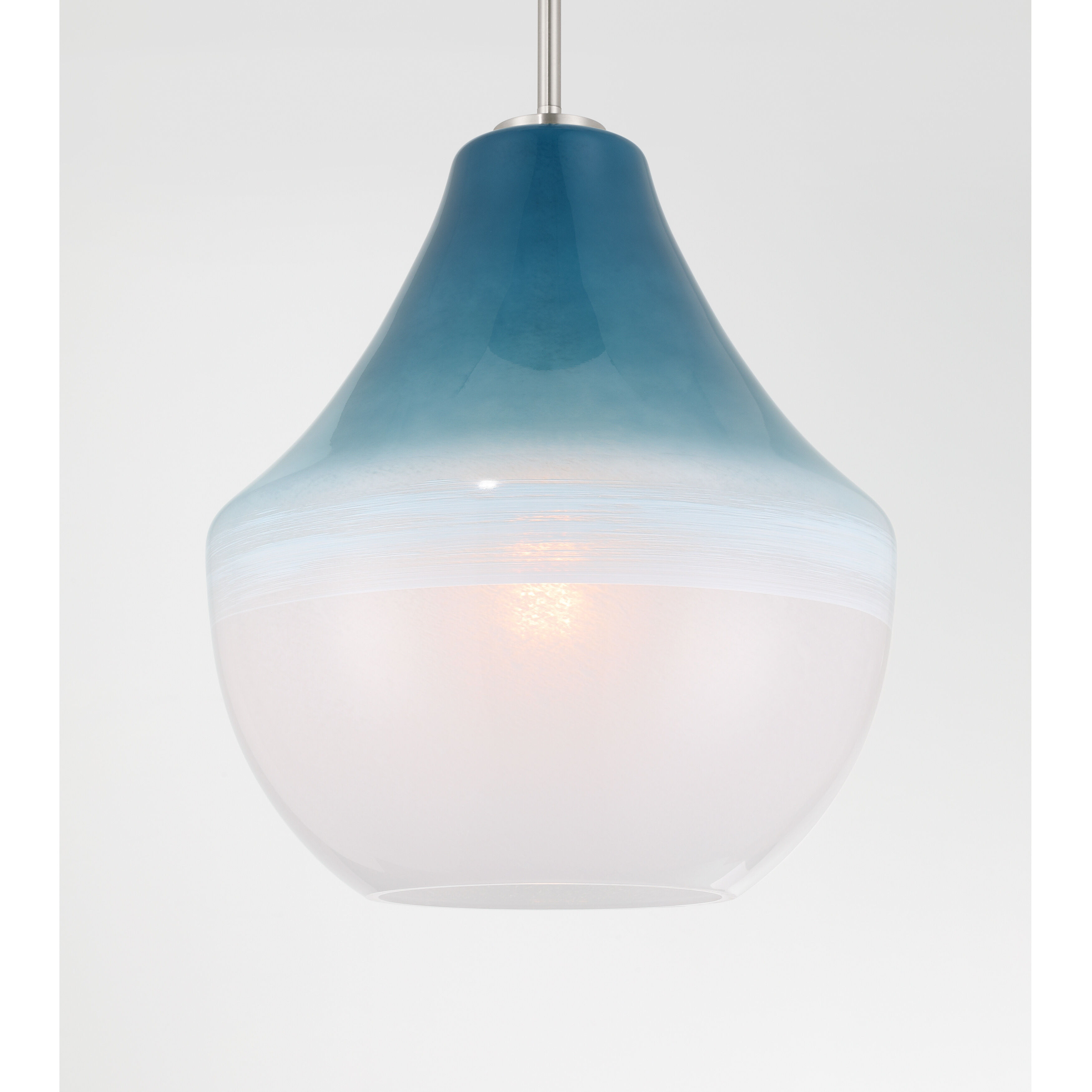 Pacific 1 Light 14 inch Brushed Nickel Pendant Ceiling Light