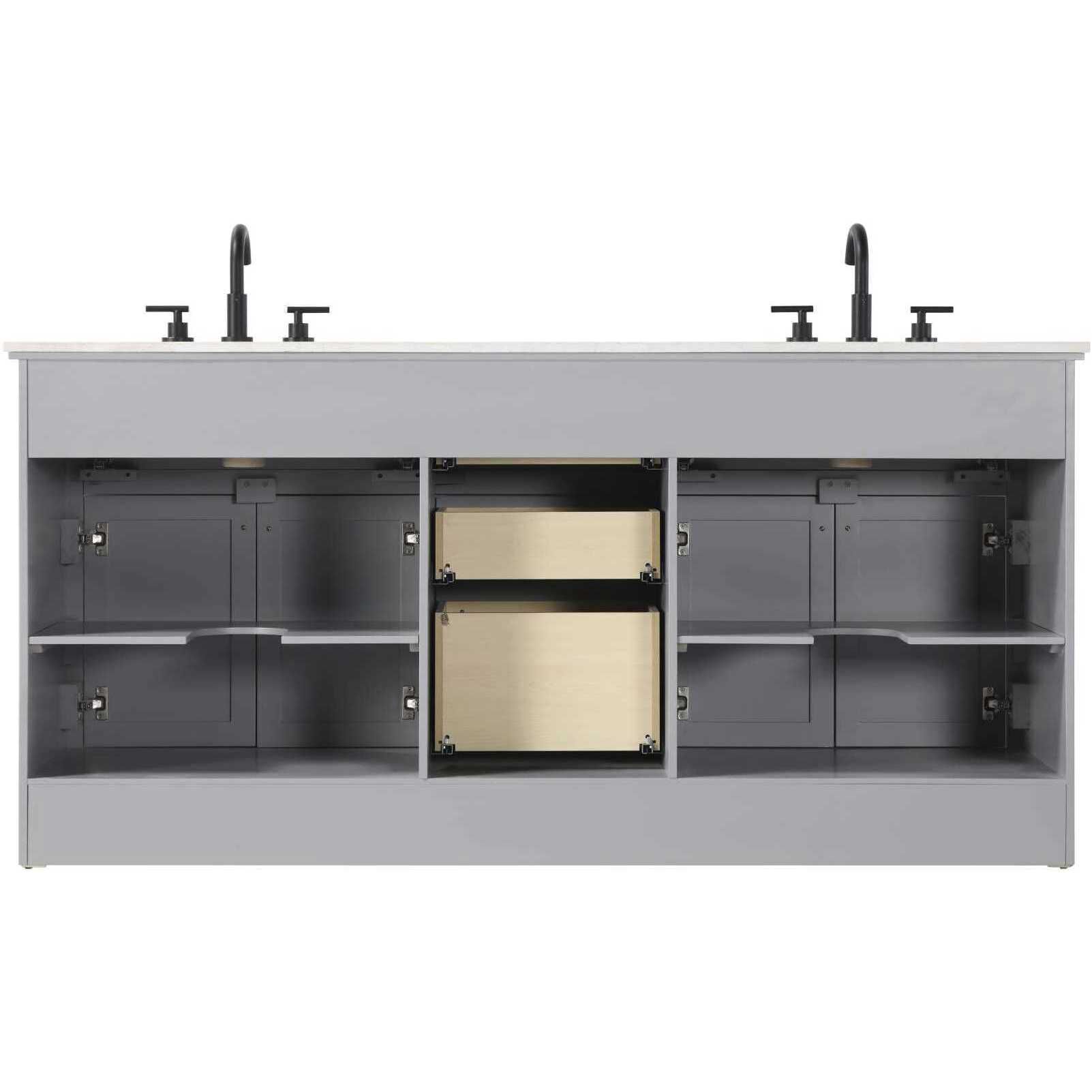 Remington 72 X 35 inch Grey Bathroom Vanity Cabinet